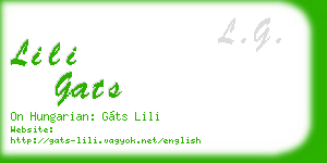 lili gats business card